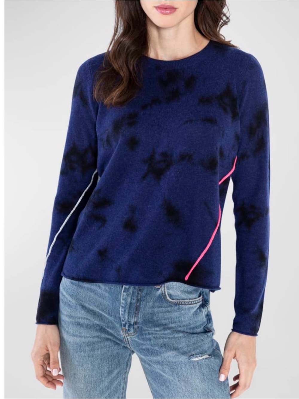 Lisa Todd Laser Tag Crewneck Sweater w/ Piping